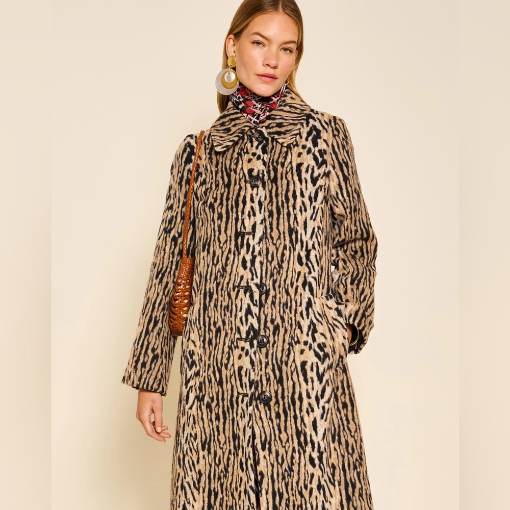 Rixo Milly Leopard Coat